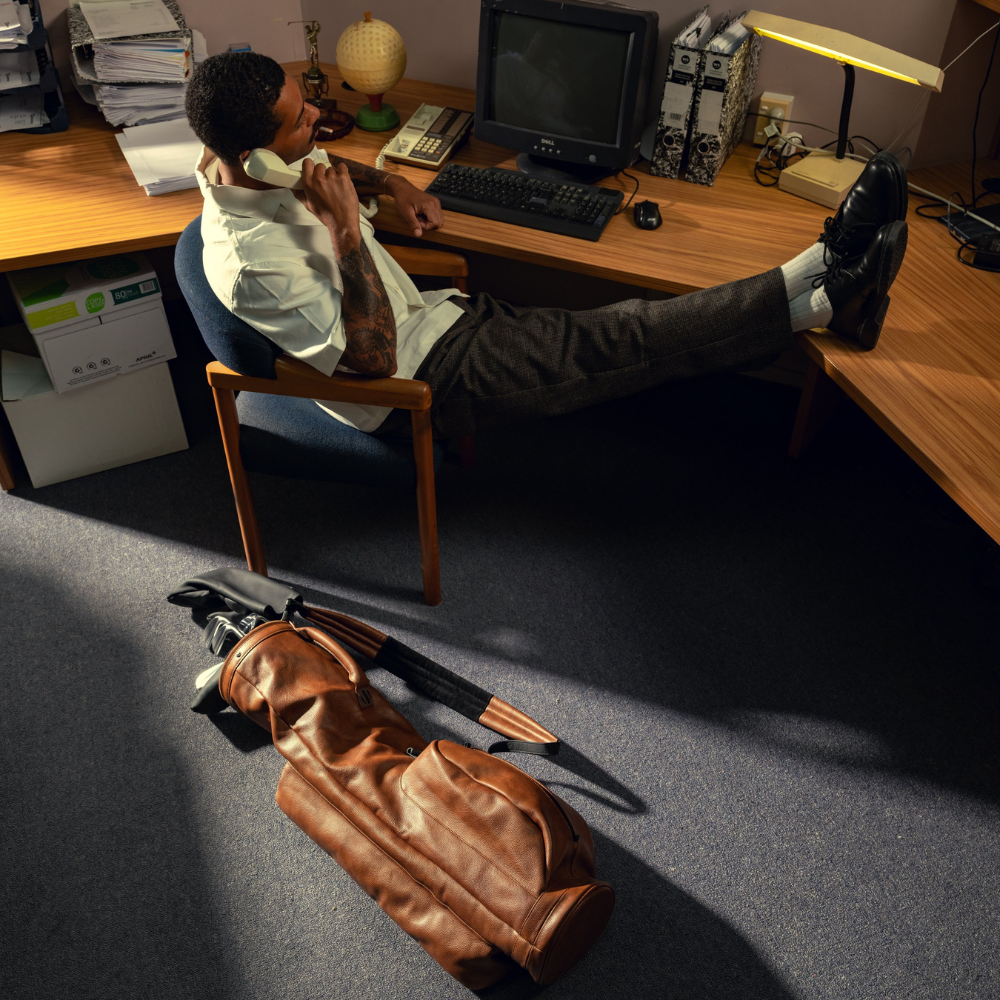 HIROKI GOLF - HIROKI GOLF Luxury Leather Sunday Golf Bag - Brown - The Agora Bangkok