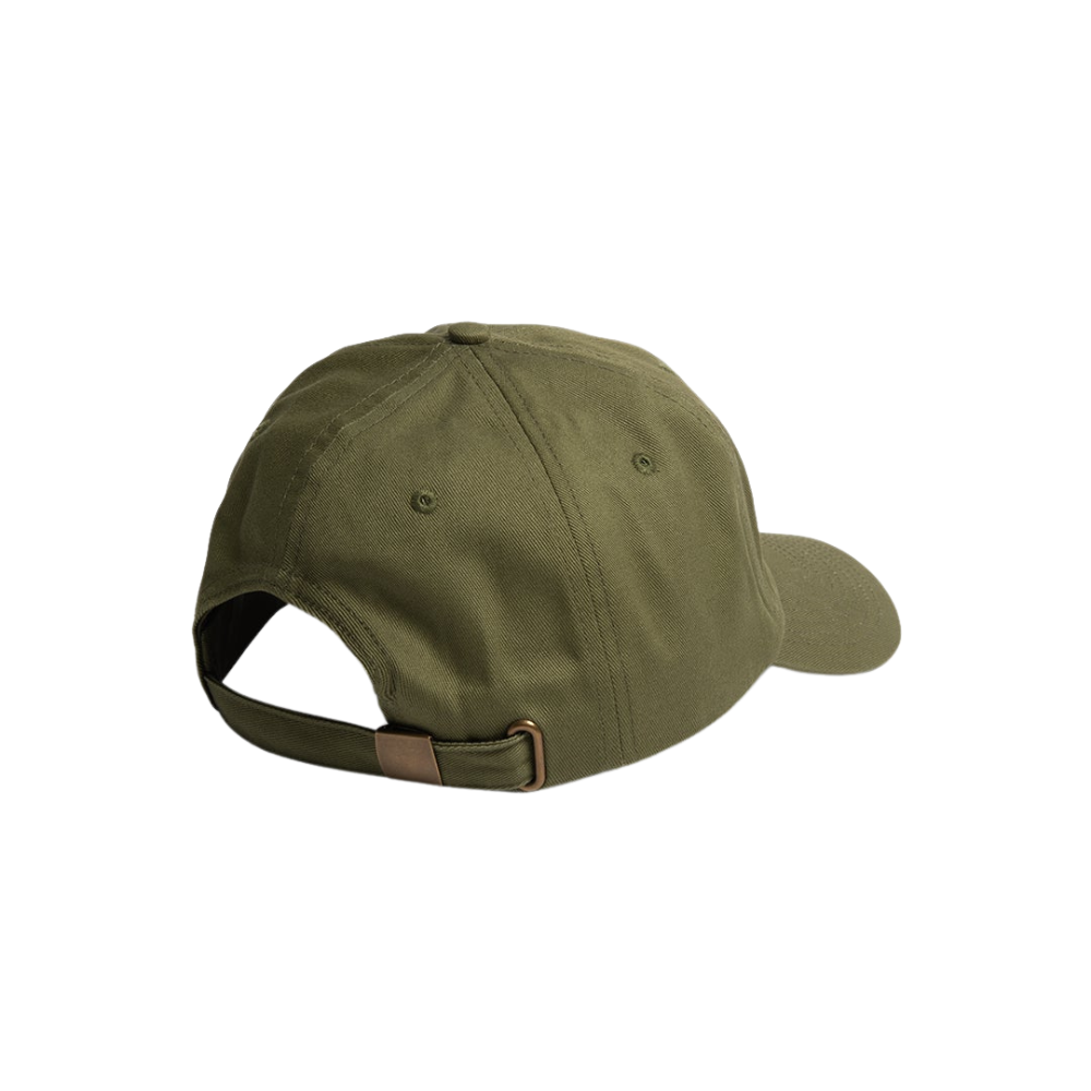 QUIET GOLF Monogram Left Dad Hat Green Back View