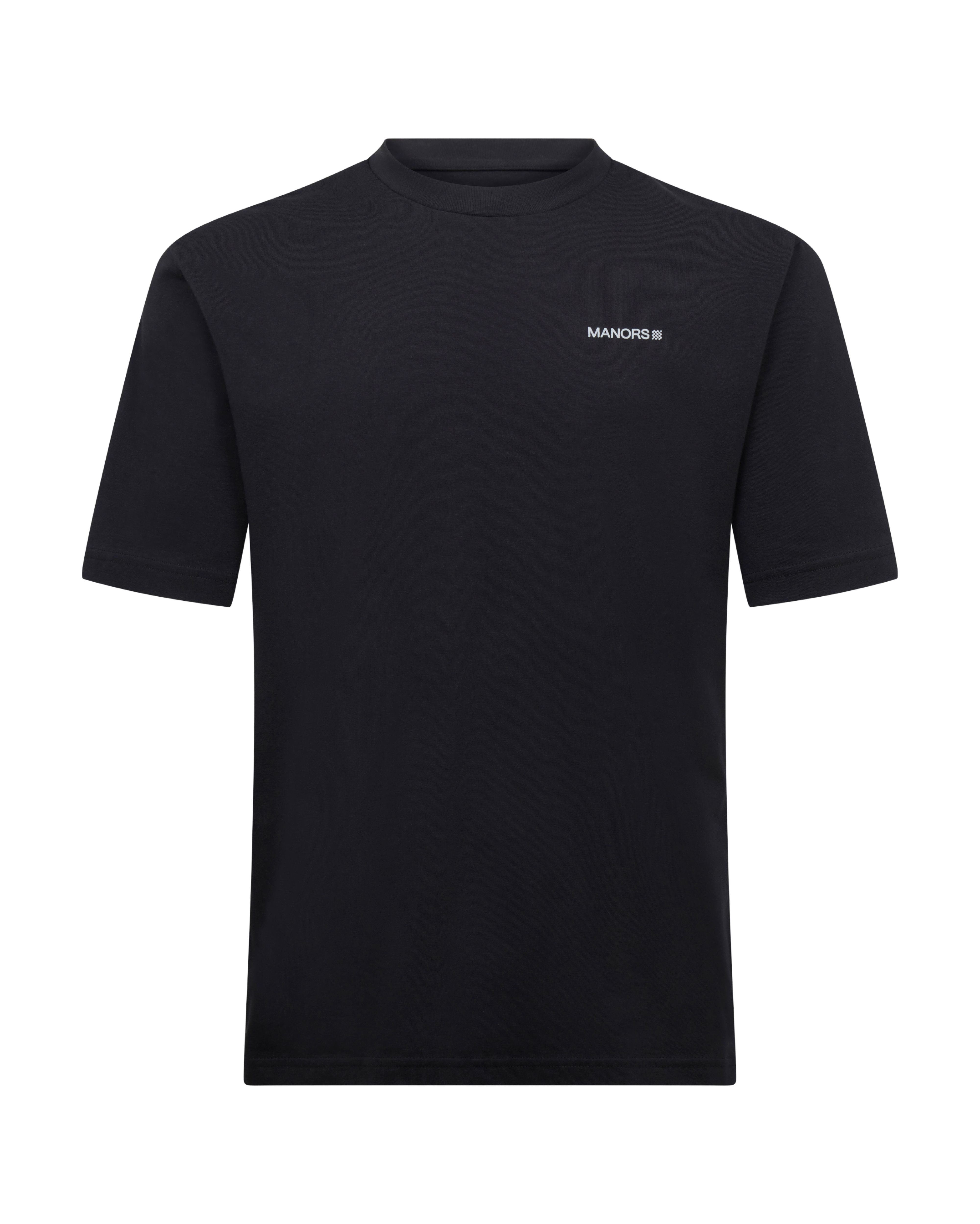 MANORS Men's Manors Logo T-Shirt Black Front