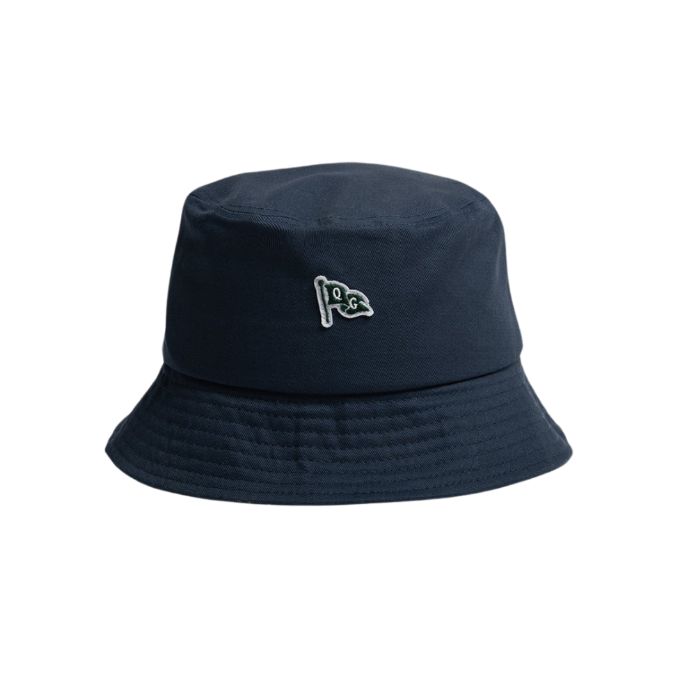 QUIET GOLF Pennant Bucket Hat Navy