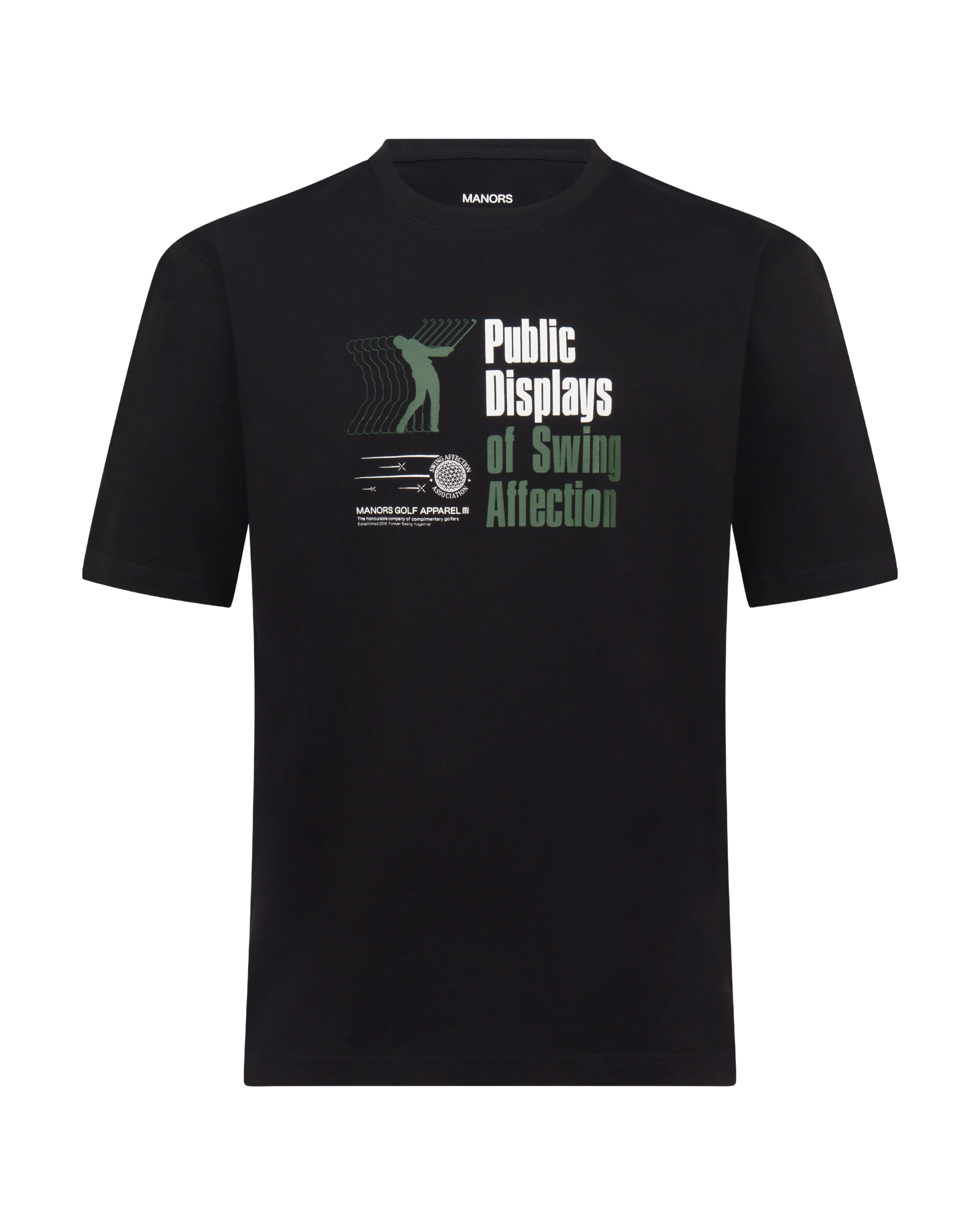 MANORS Men's Public Displays T-Shirt Black Front