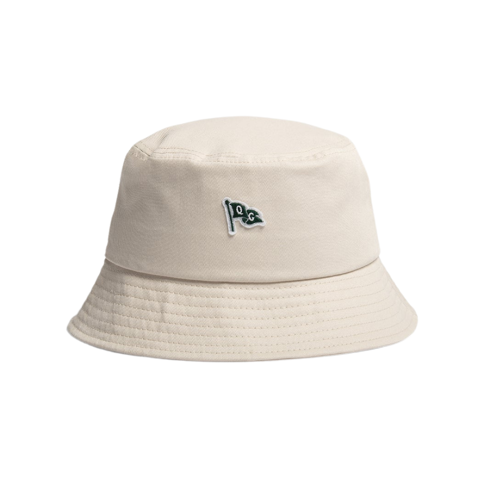 QUIET GOLF Pennant Bucket Hat Beige