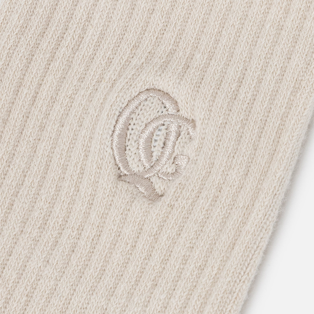 QUIET GOLF Monogram Tonal Crew Sock