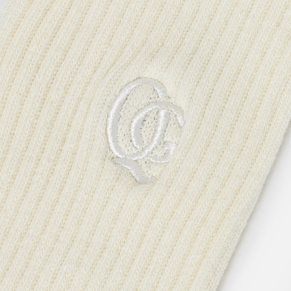 QUIET GOLF - QUIET GOLF Monogram Tonal Crew Sock - The Agora Bangkok