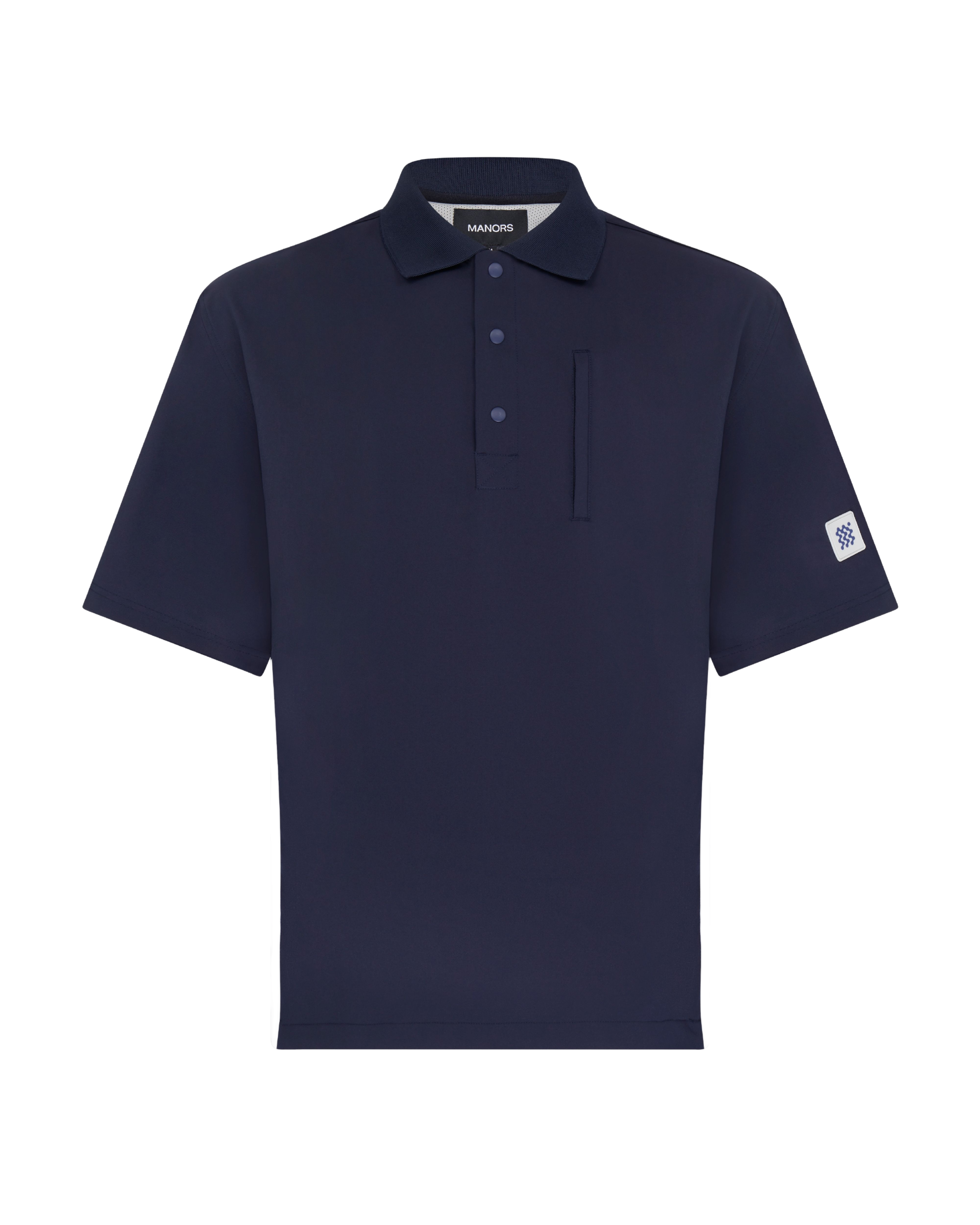 MANORS Men's Frontier Shooter Shirt Polo Navy Front