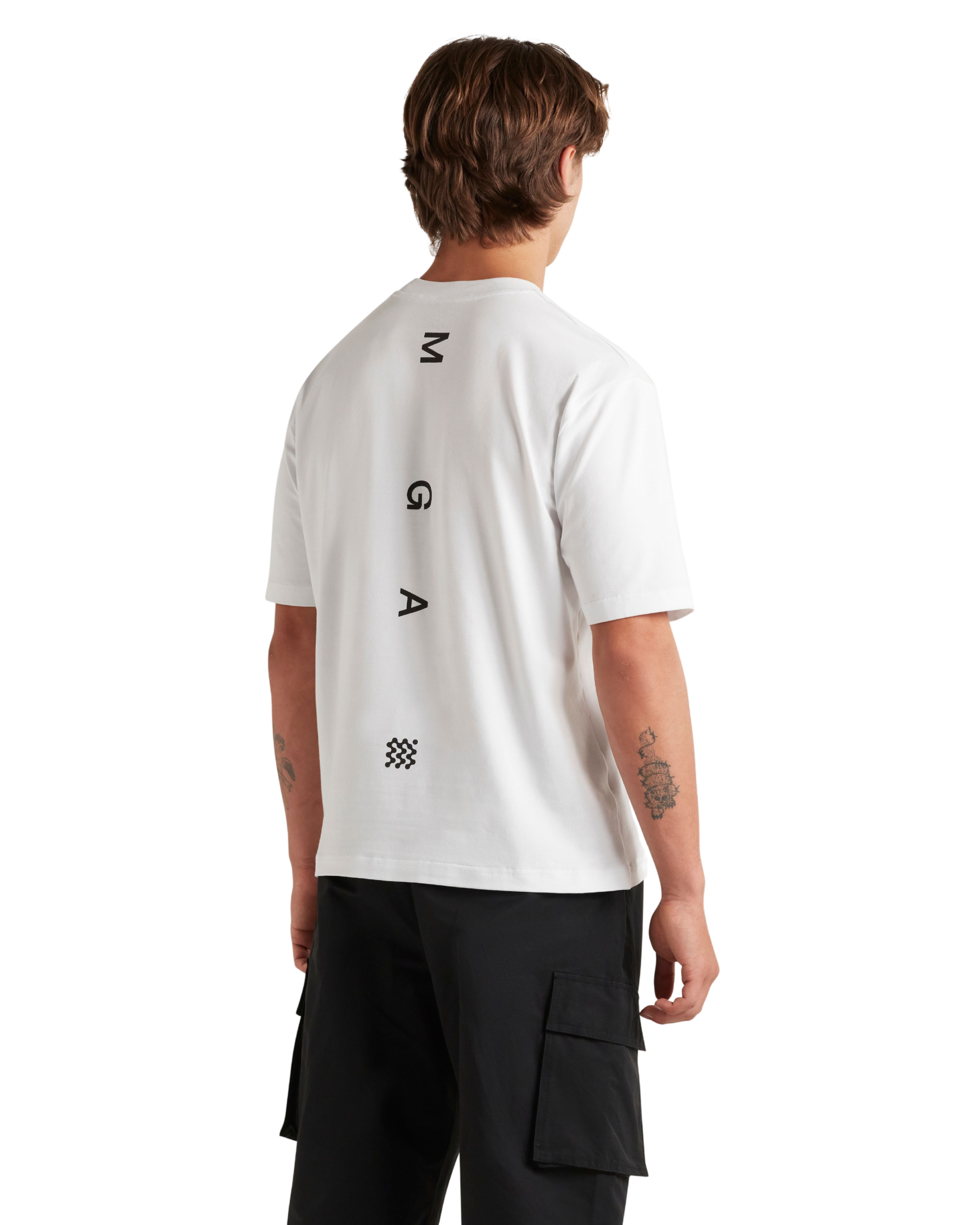 MANORS Men's MGA T-Shirt White Model Back