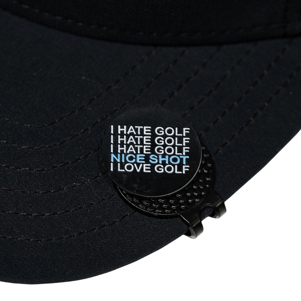 GOLF GODS Metal Hat Clip Golf Ball Marker- I Hate Golf