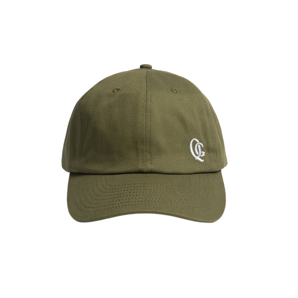 QUIET GOLF Monogram Left Dad  Hat Green