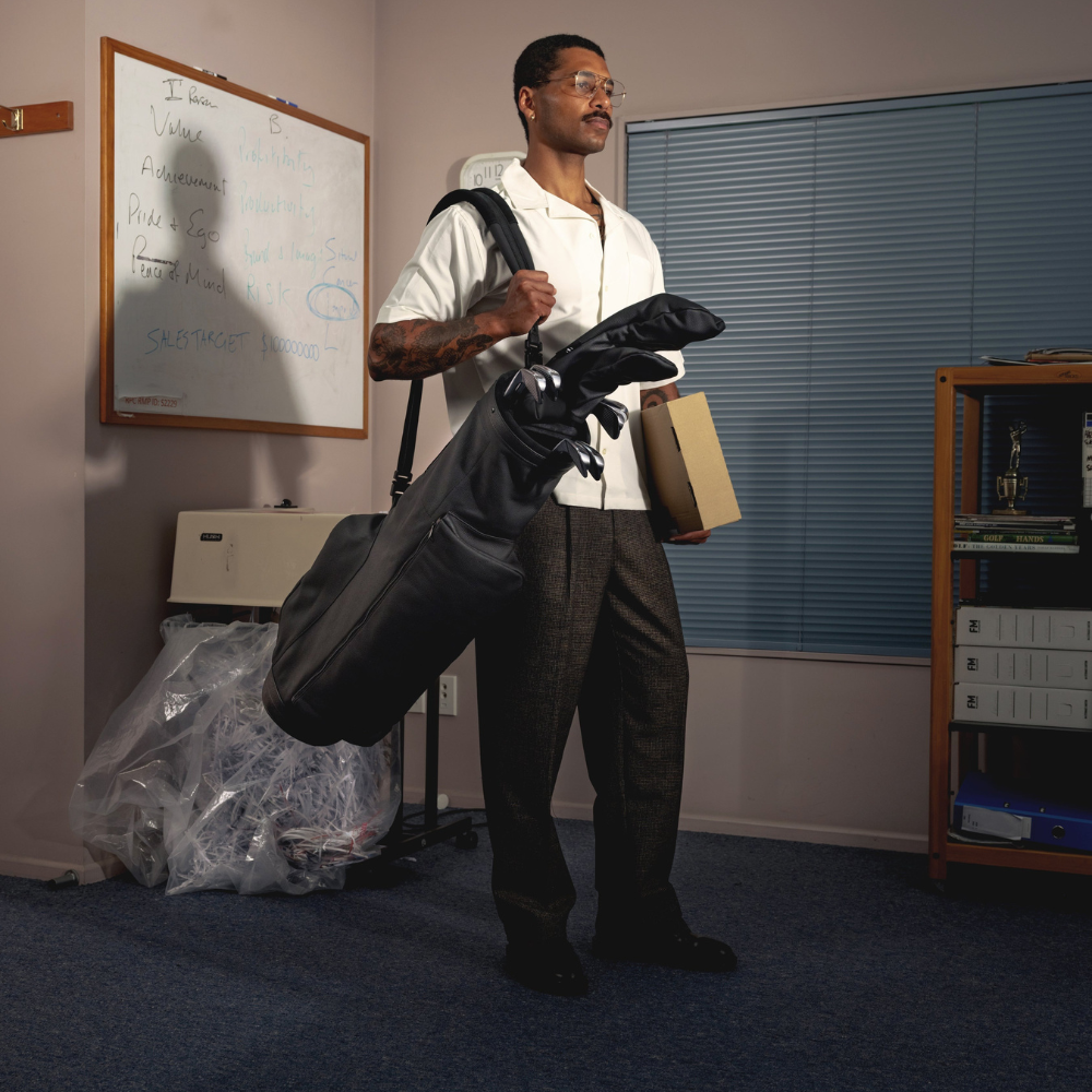 HIROKI GOLF - HIROKI GOLF Luxury Leather Sunday Golf Bag - Black - The Agora Bangkok