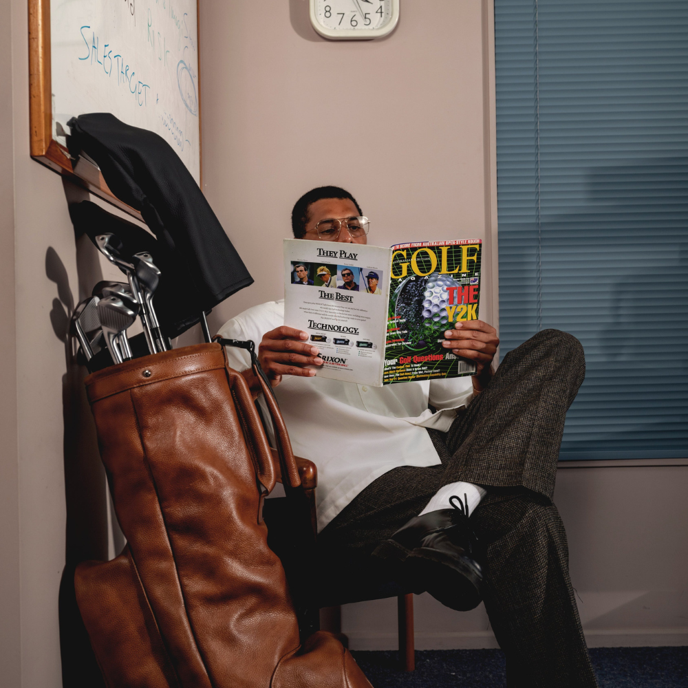 HIROKI GOLF - HIROKI GOLF Luxury Leather Sunday Golf Bag - Brown - The Agora Bangkok