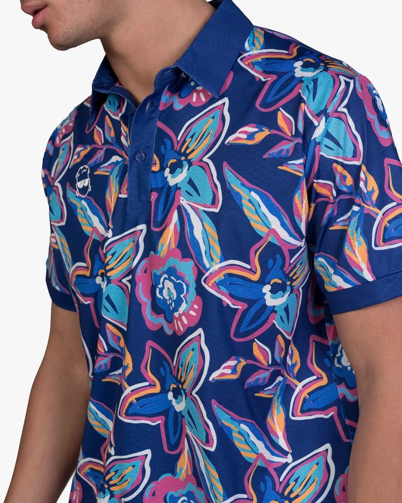GOLF GODS - GOLF GODS Men's Flower Power Cool Tech Performance Polo - The Agora Bangkok