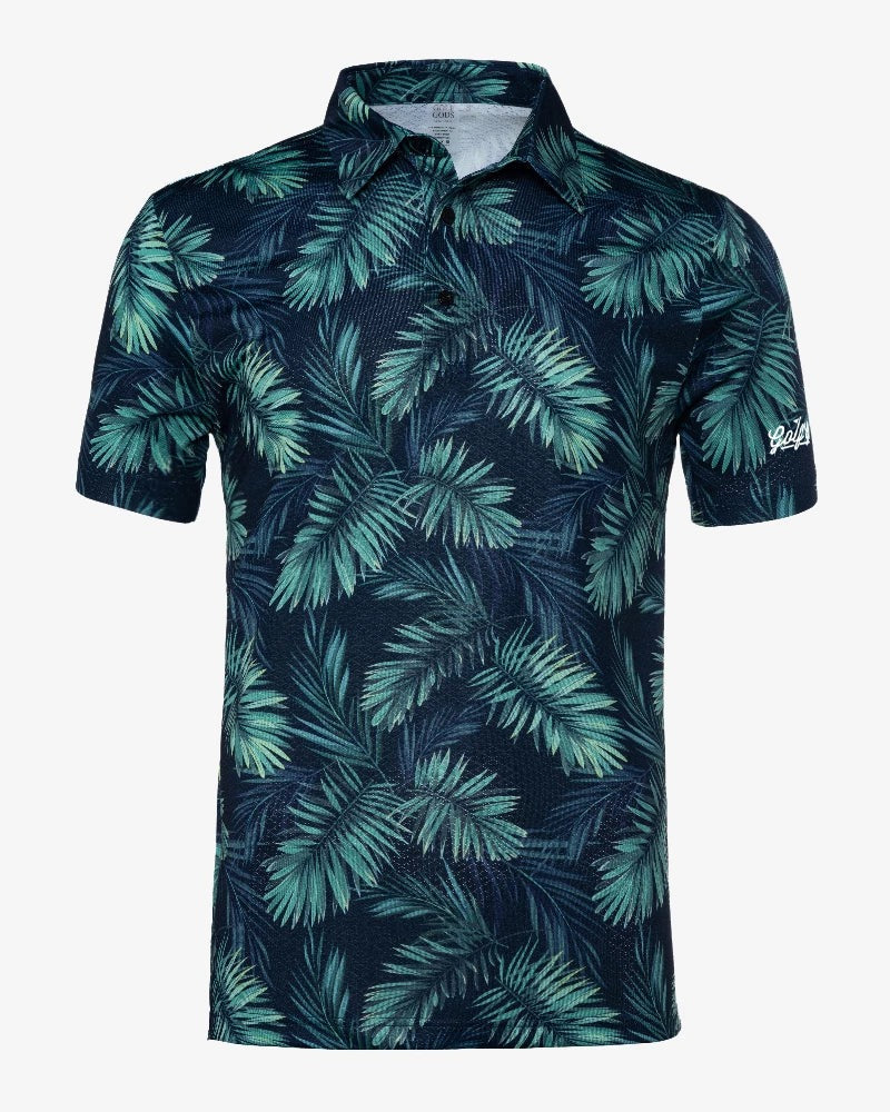 GOLFGODSCocoPalmCoolTechPerformancePolo01 Front
