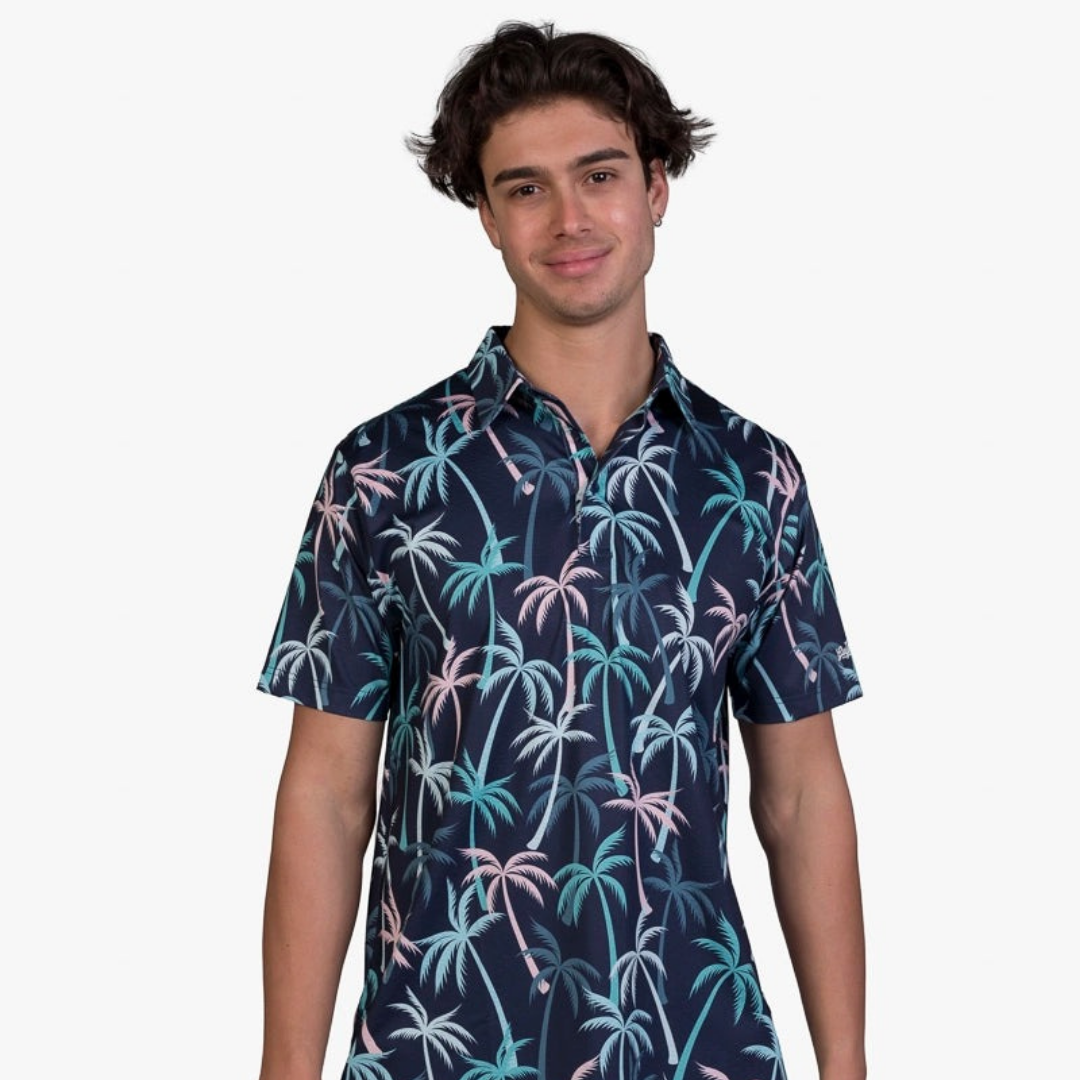 GOLF GODS - GOLF GODS Men's Coconut Palm Cool Tech Performance Polo - The Agora Bangkok