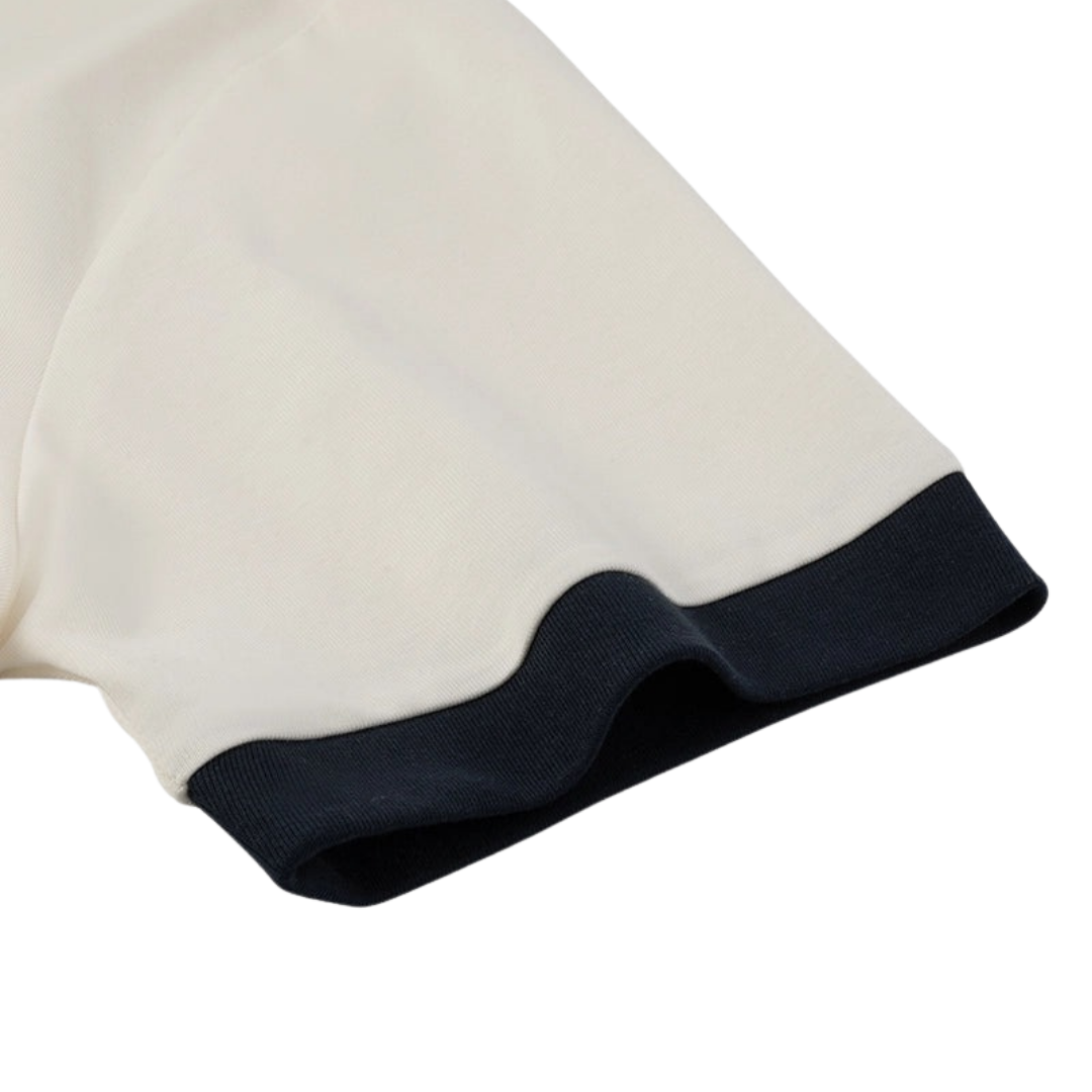 GOLF GODS - GOLF GODS Men's Legacy Golf Polo in Cream & Midnight - The Agora Bangkok