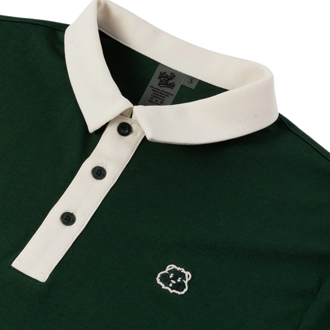 GOLF GODS - GOLF GODS Men's Legacy Polo in Forest & Cream - The Agora Bangkok