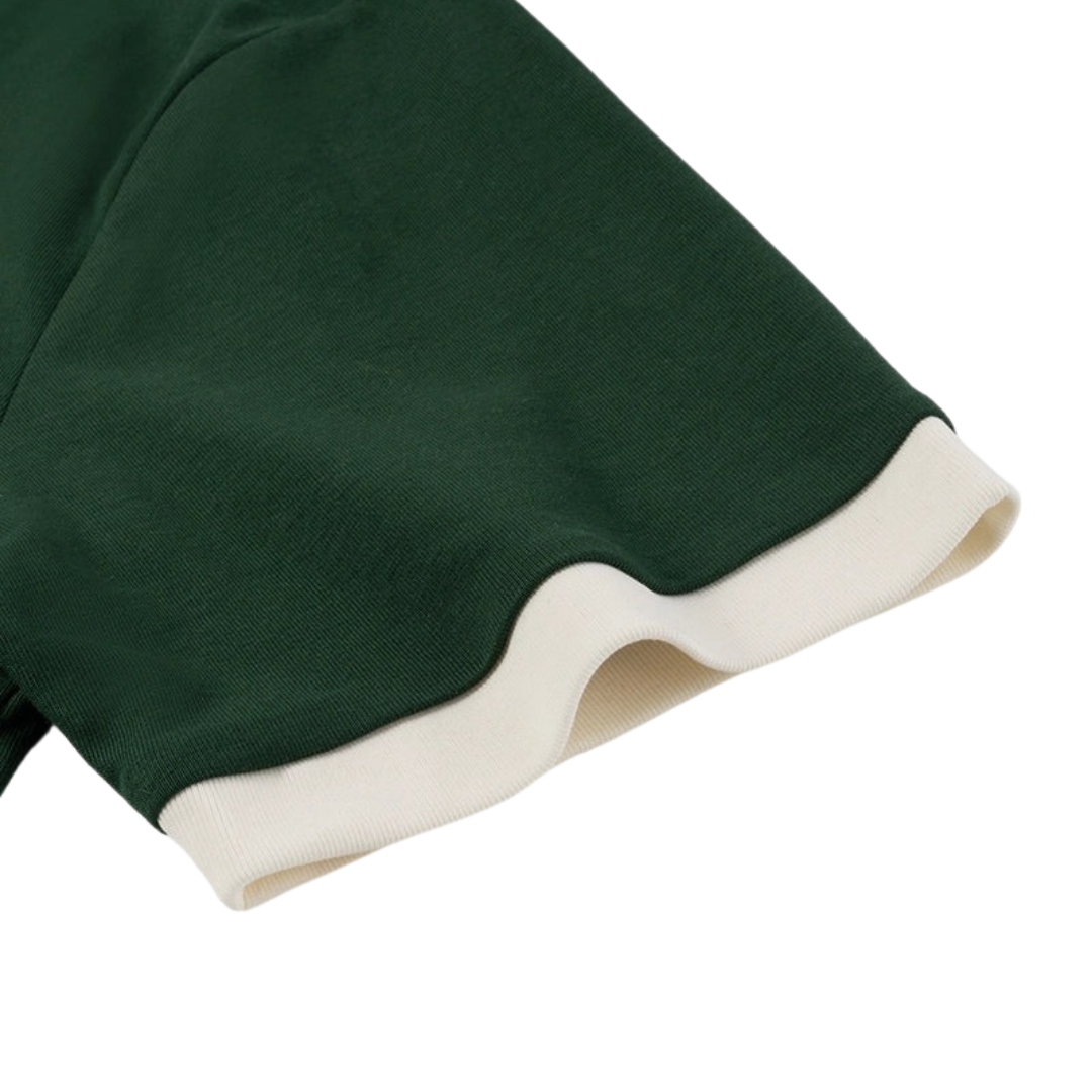 GOLF GODS - GOLF GODS Men's Legacy Polo in Forest & Cream - The Agora Bangkok