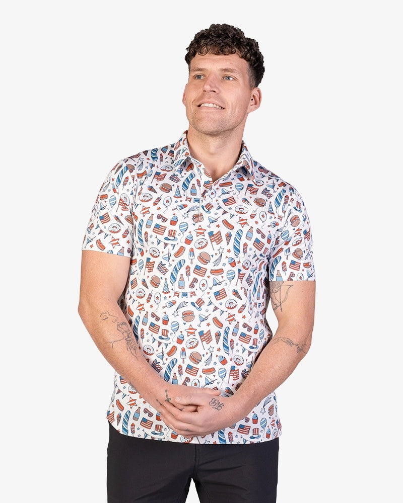 GOLFGODSPartyintheUSACoolTechPerformanceGolfPolo02 model