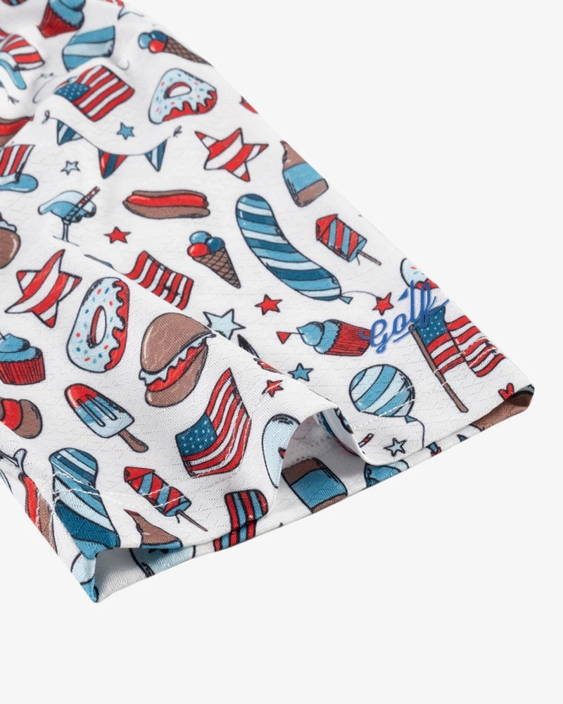 GOLF GODS - GOLF GODS Men's Party in the USA Cool Tech Performance Polo - The Agora Bangkok