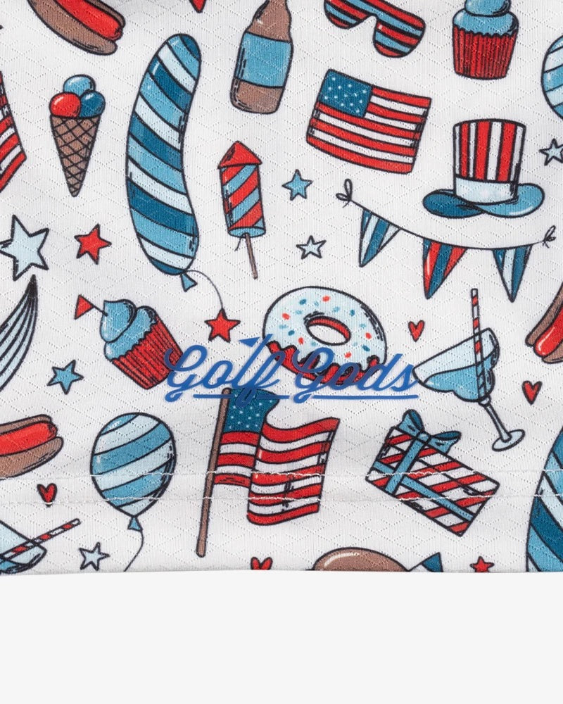 GOLF GODS - GOLF GODS Men's Party in the USA Cool Tech Performance Polo - The Agora Bangkok