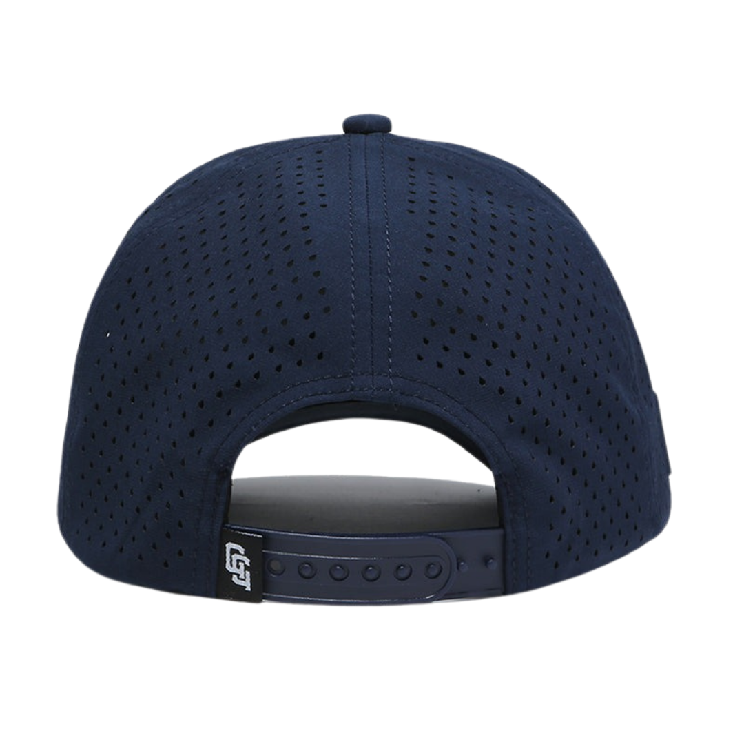 GOLF GODS - GOLF GODS Tour Pro Clubhouse Patch Hat in Navy Blue with Curved Brim - The Agora Bangkok