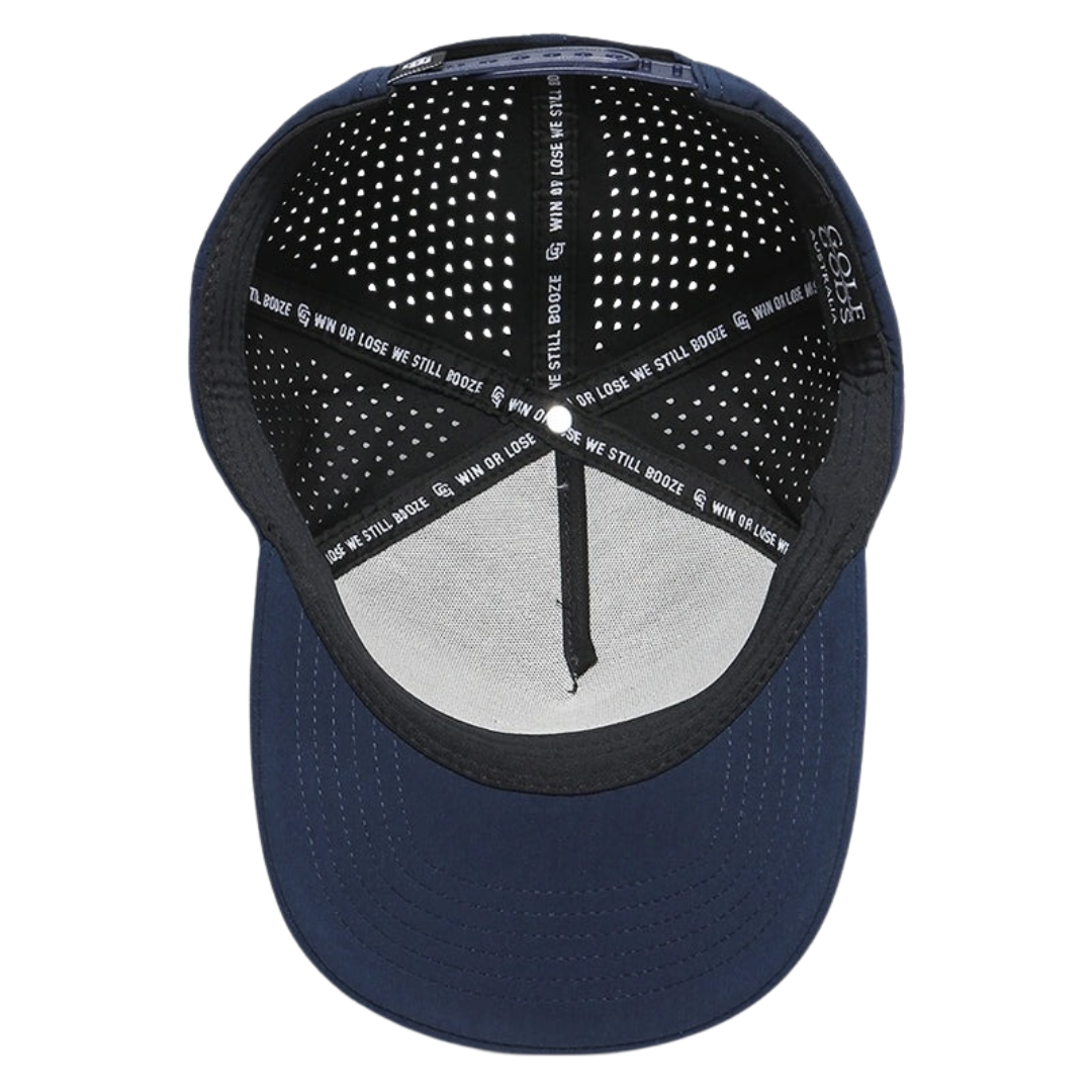 GOLF GODS - GOLF GODS Tour Pro Clubhouse Patch Hat in Navy Blue with Curved Brim - The Agora Bangkok