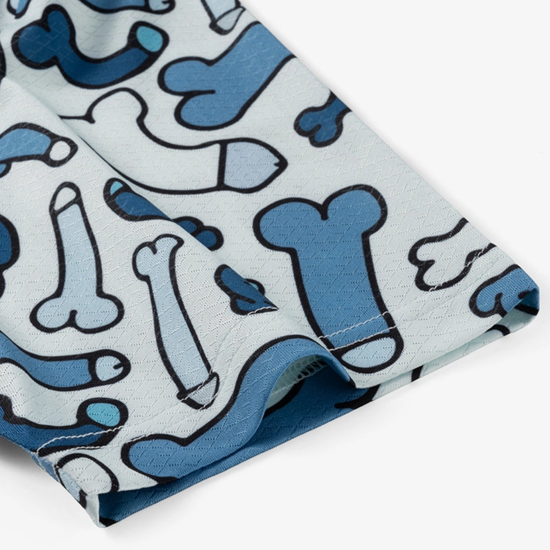 GOLF GODS - GOLF GODS Men's Ding Dong Blue Cool Tech Performance Polo - The Agora Bangkok