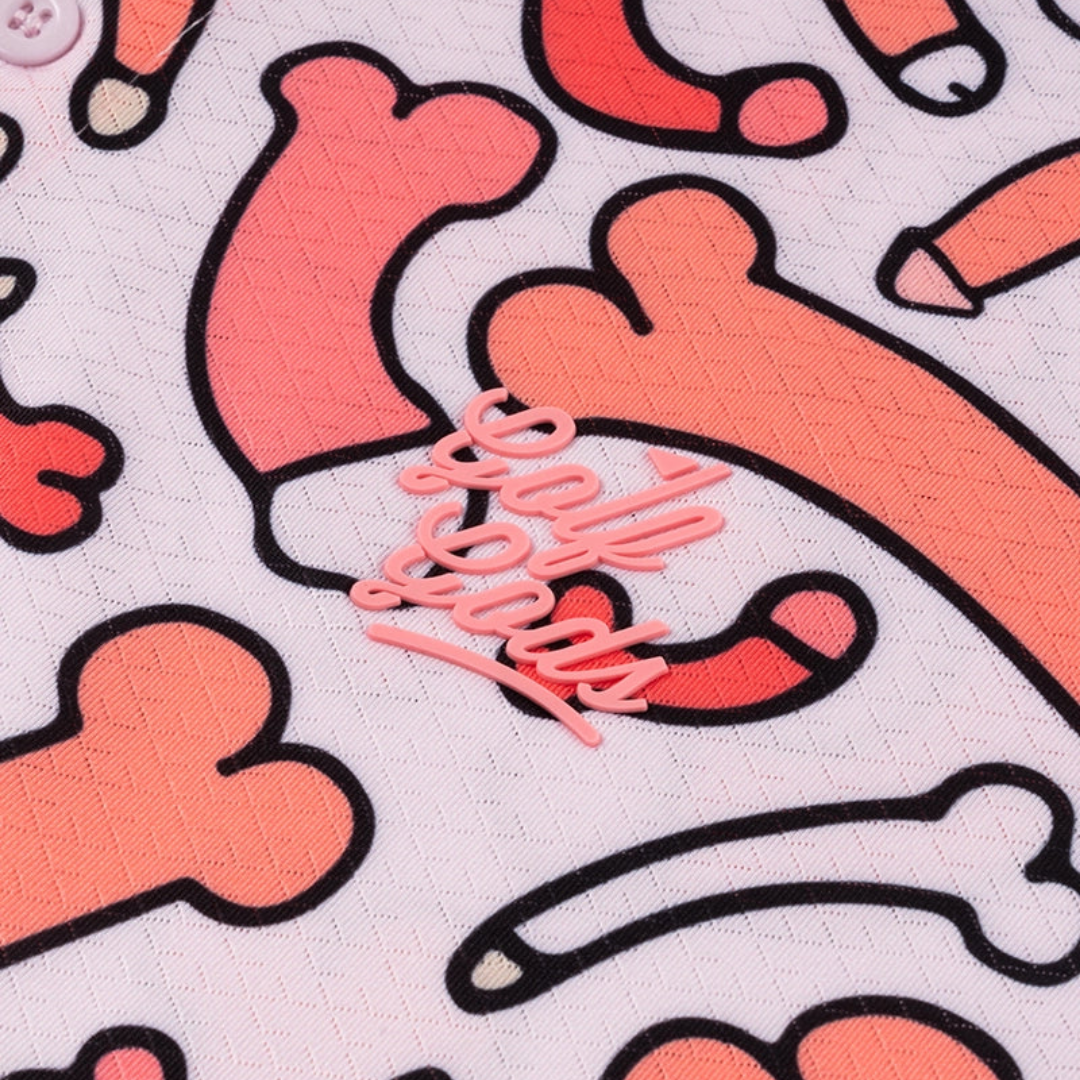 GOLF GODS - GOLF GODS Men's Ding Dong Pink Cool Tech Performance Polo - The Agora Bangkok