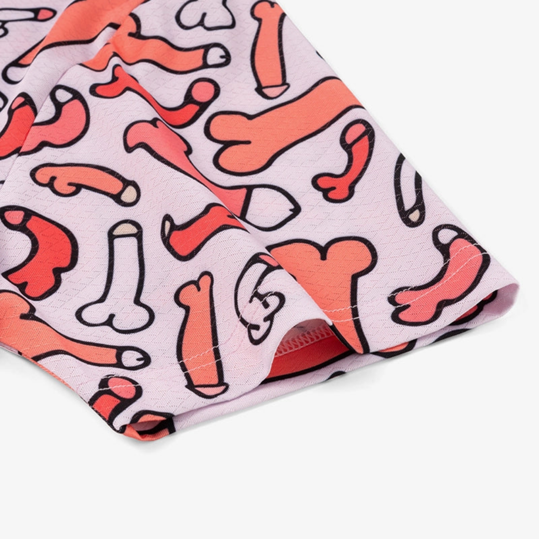 GOLF GODS - GOLF GODS Men's Ding Dong Pink Cool Tech Performance Polo - The Agora Bangkok