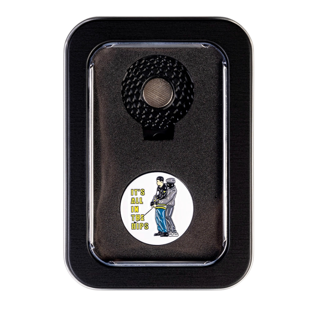 GOLF GODS - GOLF GODS Metal Hat Clip Golf Ball Marker - It's All in The Hips - The Agora Bangkok