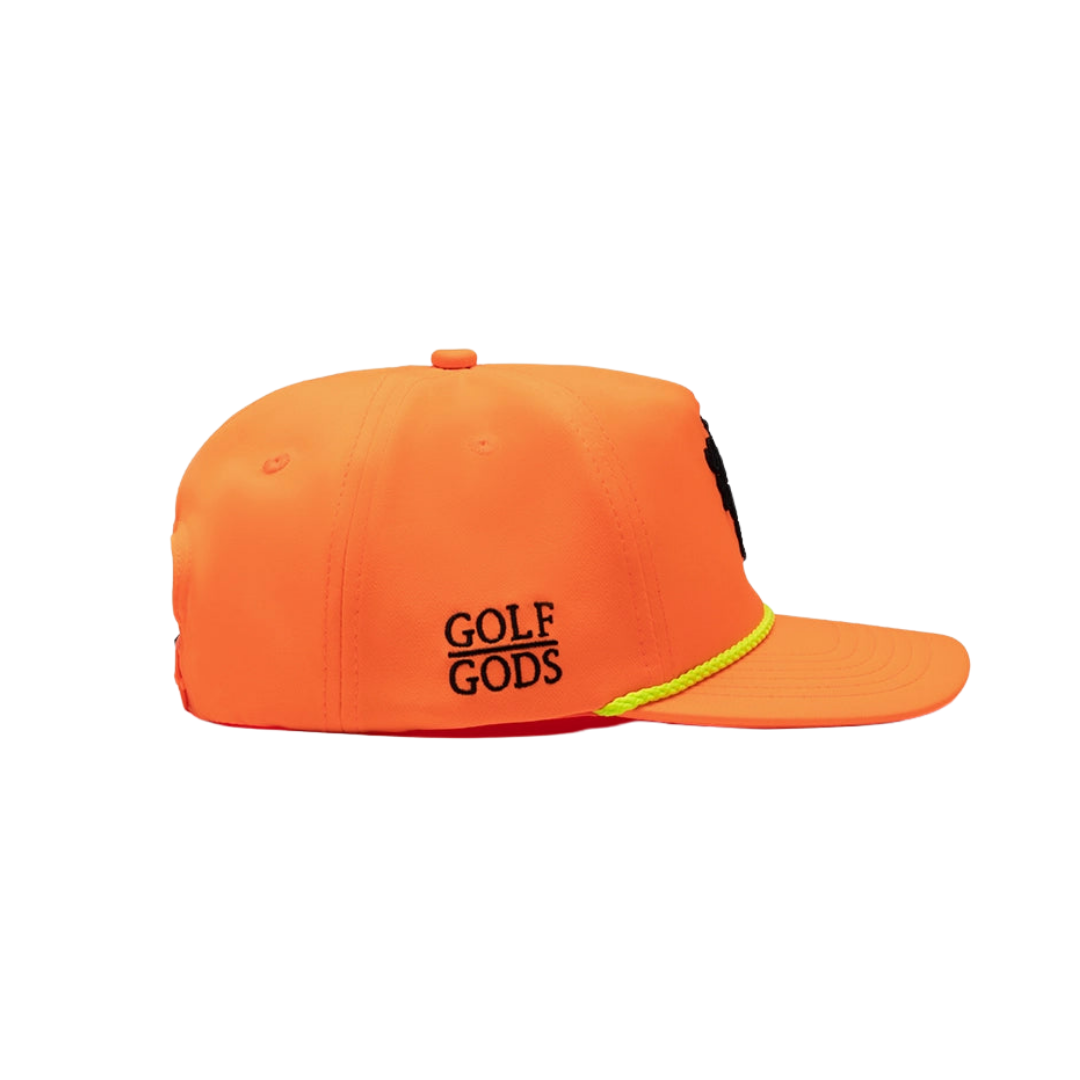 GOLF GODS - GOLF GODS Neon Orange Golf Gods Script Snapback Golf Rope Hat - The Agora Bangkok