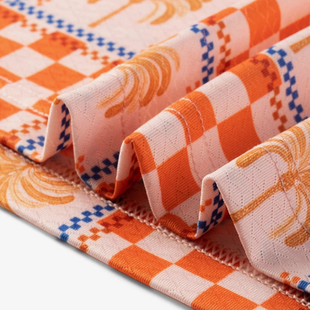 GOLF GODS - GOLF GODS Men's Tropical Check Cool Tech Performance Polo - The Agora Bangkok