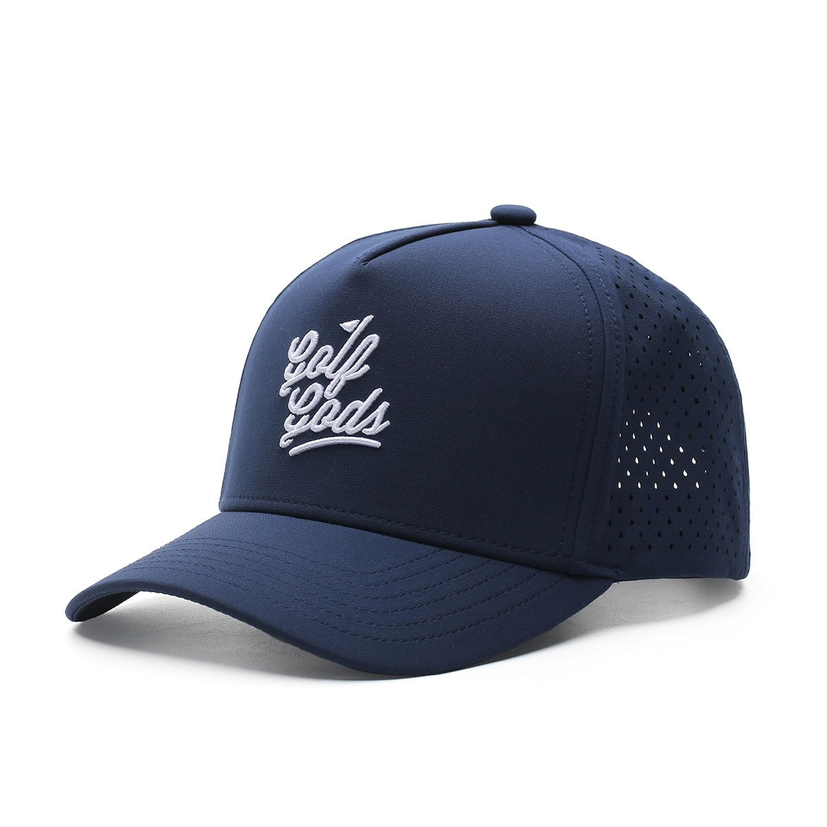 Golf Gods - TOUR PRO Golf Gods Script Golf Hat in Navy with Curved Brim