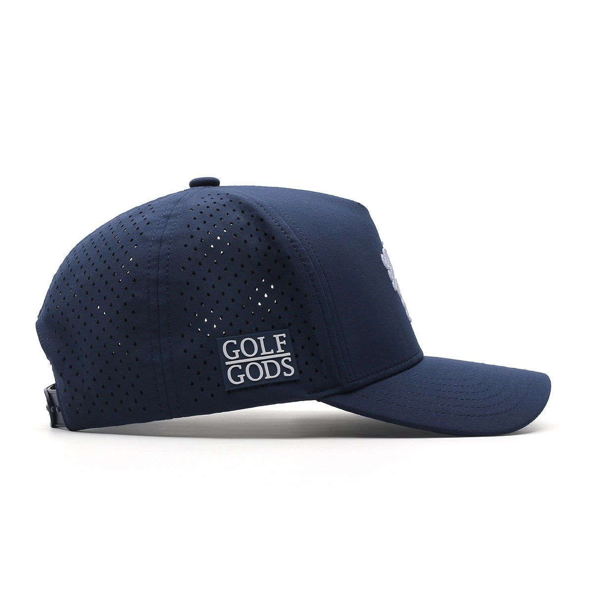 Golf Gods - TOUR PRO Golf Gods Script Golf Hat in Navy with Curved Brim 