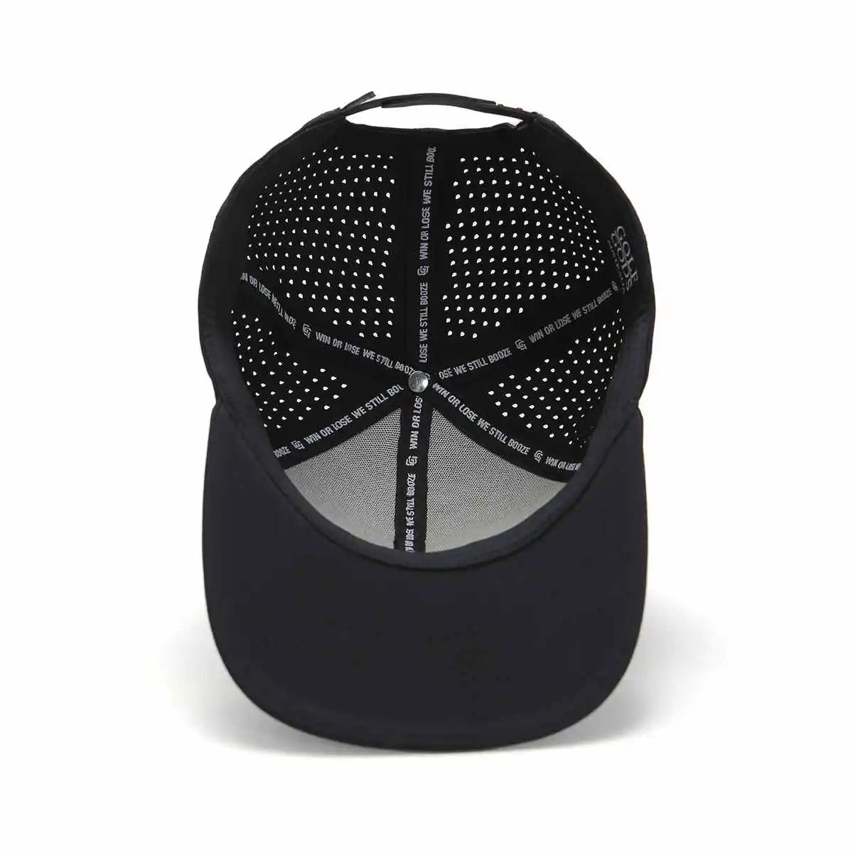 Golf Gods - TOUR PRO Golf Hub Hat in Black with Flat Brim