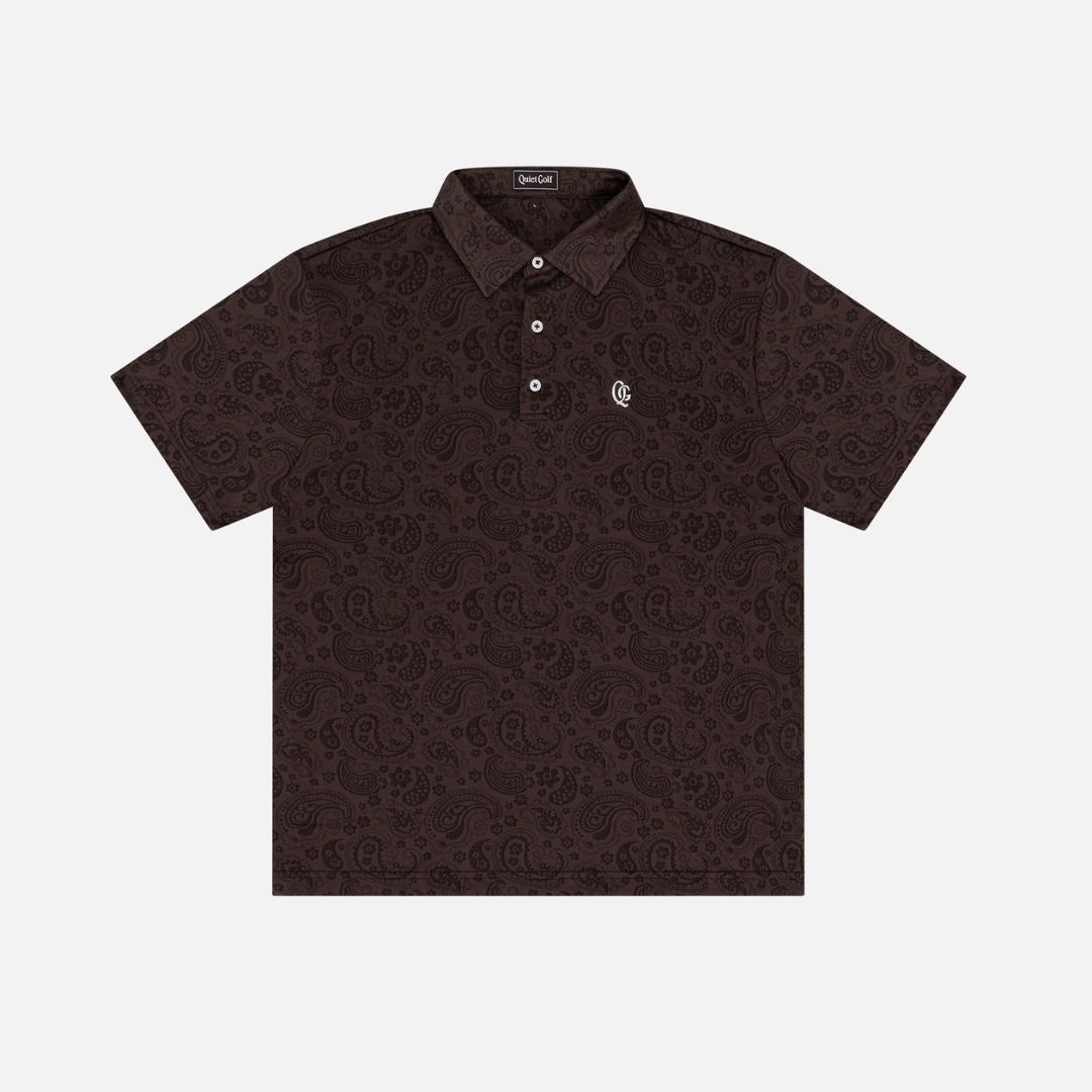 MONOGRAMPAISLEYPOLOBrown_1 front