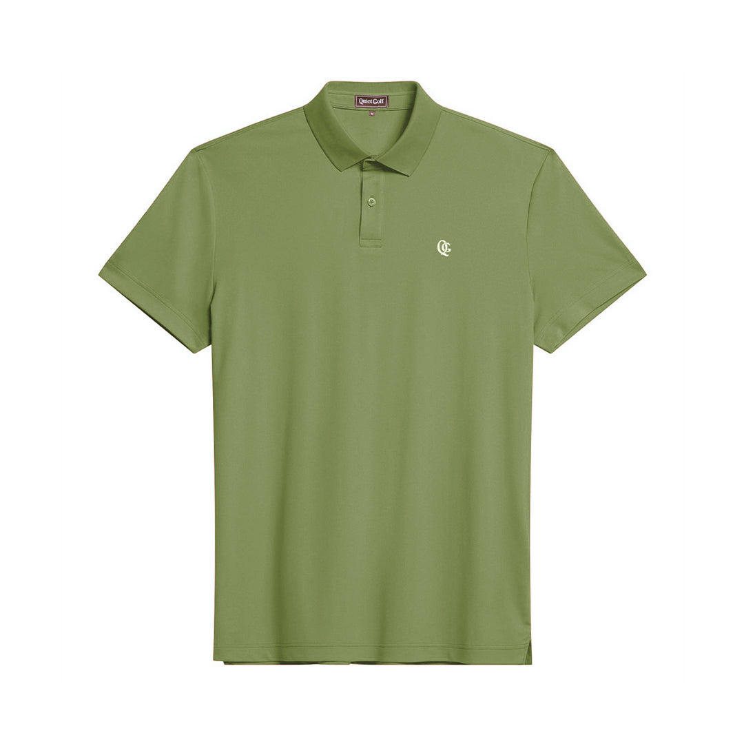 QUIET GOLF Men's Monogram Polo Sage