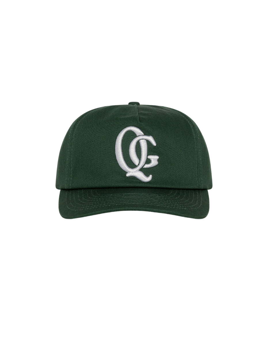 QUIET GOLF Monogram 5-panel Hat Forest