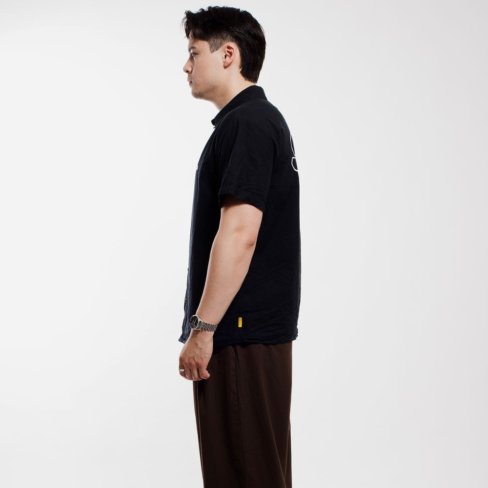 SLICE TOWN - SLICE TOWN Men's Cropped Button Down Shirt - The Agora Bangkok