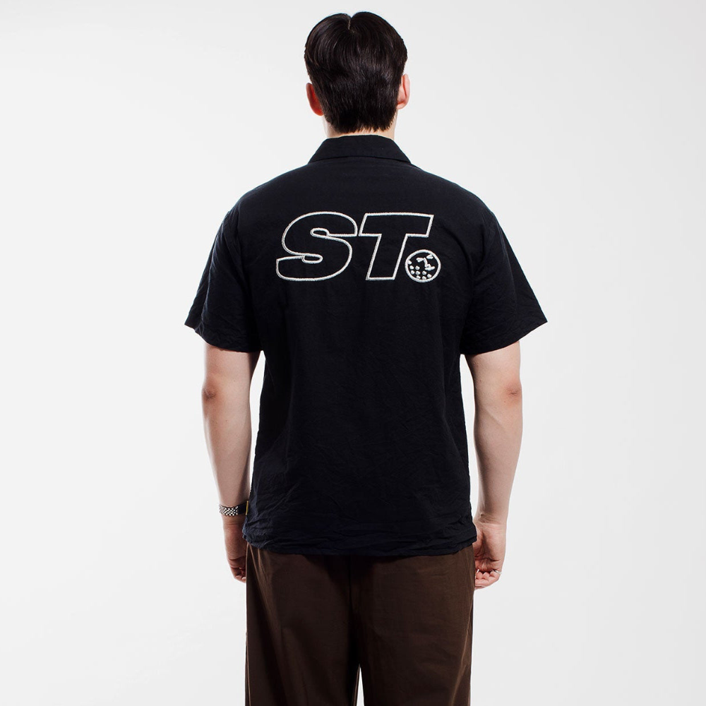 SLICE TOWN - SLICE TOWN Men's Cropped Button Down Shirt - The Agora Bangkok