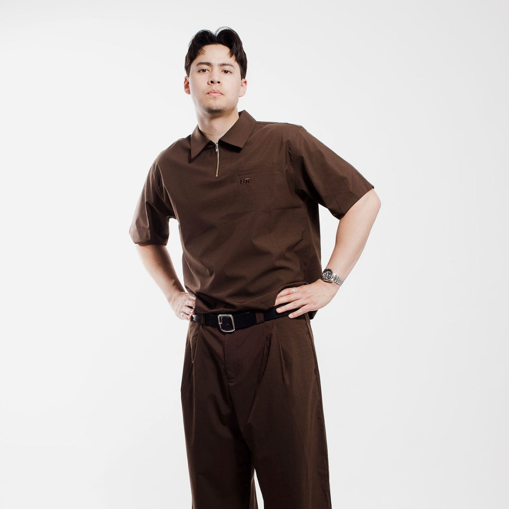 SLICE TOWN - SLICE TOWN Men's Quarter Zip Polo - The Agora Bangkok