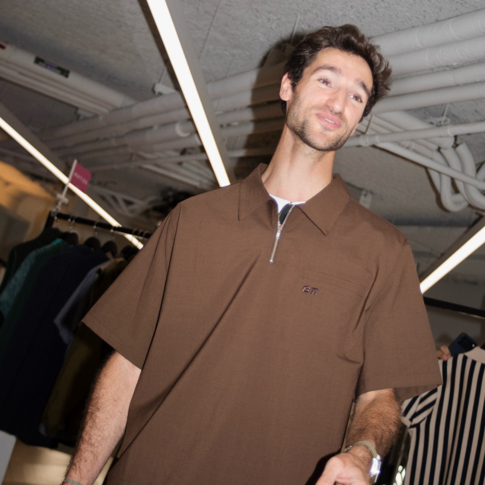 SLICE TOWN - SLICE TOWN Men's Quarter Zip Polo - The Agora Bangkok