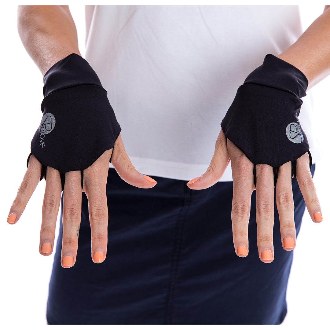 SPARMS Palmless Sun Glove 99.8% Sun Protection Black