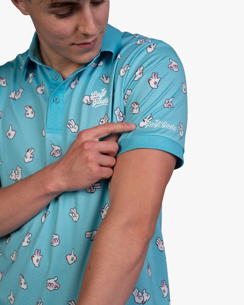 GOLF GODS - GOLF GODS Men's Shocker Cool Tech Performance in Teal - The Agora Bangkok