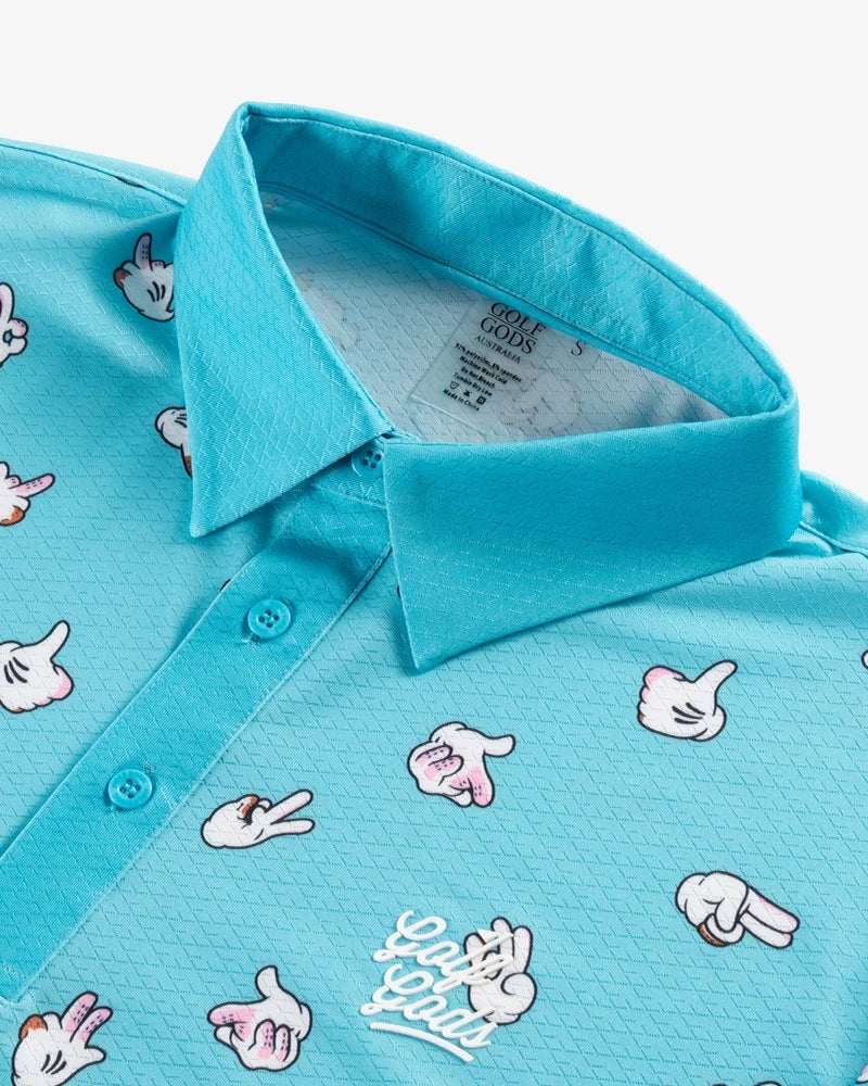 GOLF GODS - GOLF GODS Men's Shocker Cool Tech Performance in Teal - The Agora Bangkok