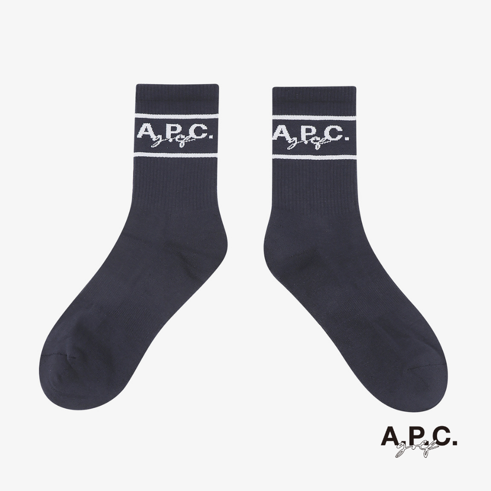 A.P.C. GOLF - A.P.C. Golf Simon Socks - Navy - The Agora Bangkok
