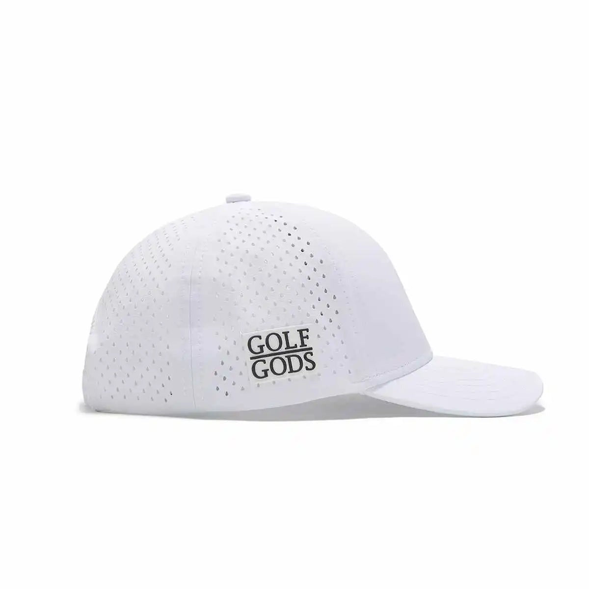 GOLF GODS Tour Pro Angry Golfer Golf Hat in White with Curved Brim