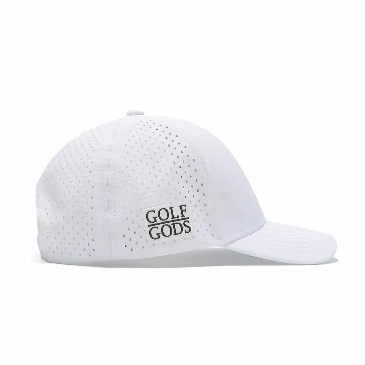 GOLF GODS Tour Pro Golf Hat in White with Curved Brim