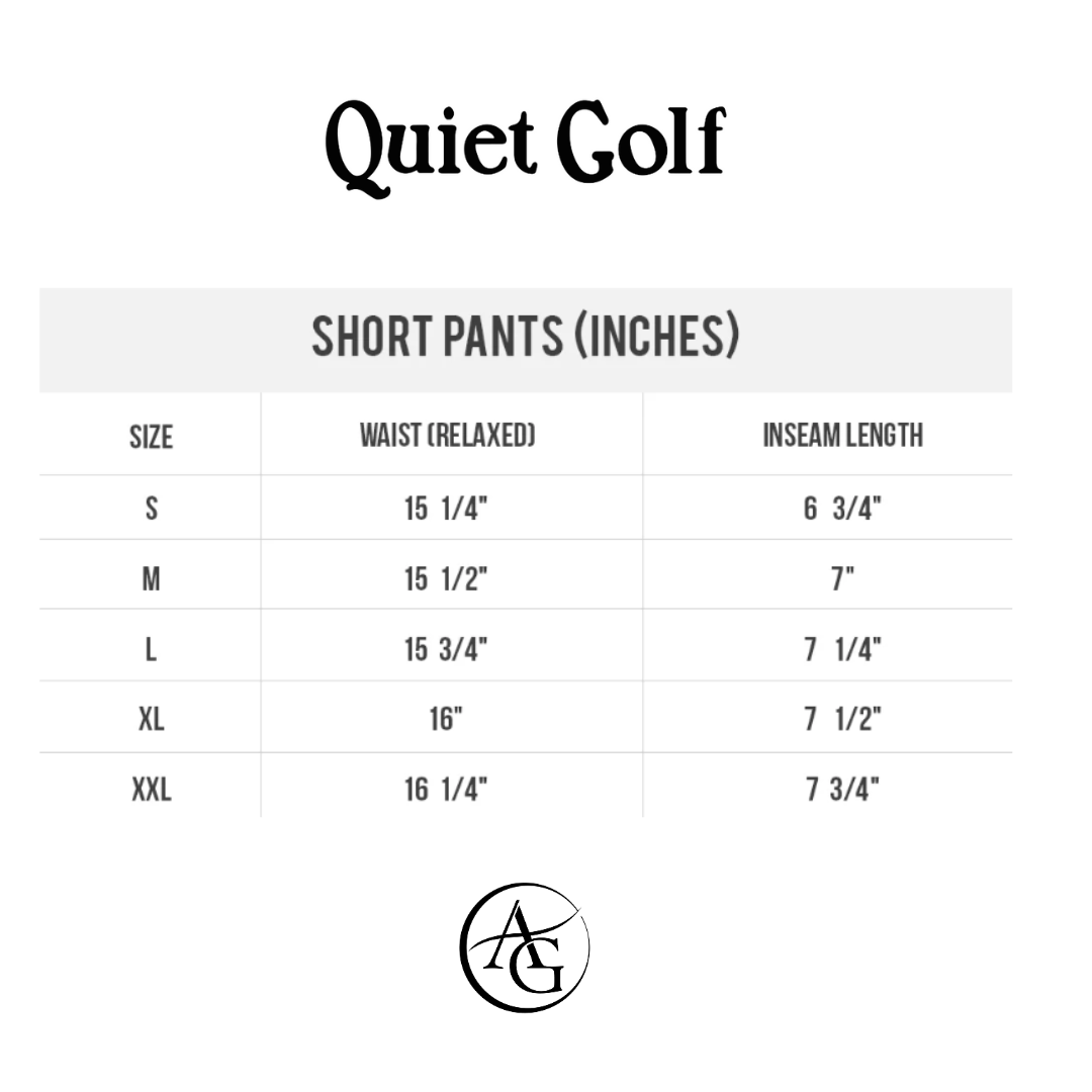 QUIET GOLF : Men's Monogram Player Shorts | The Agora