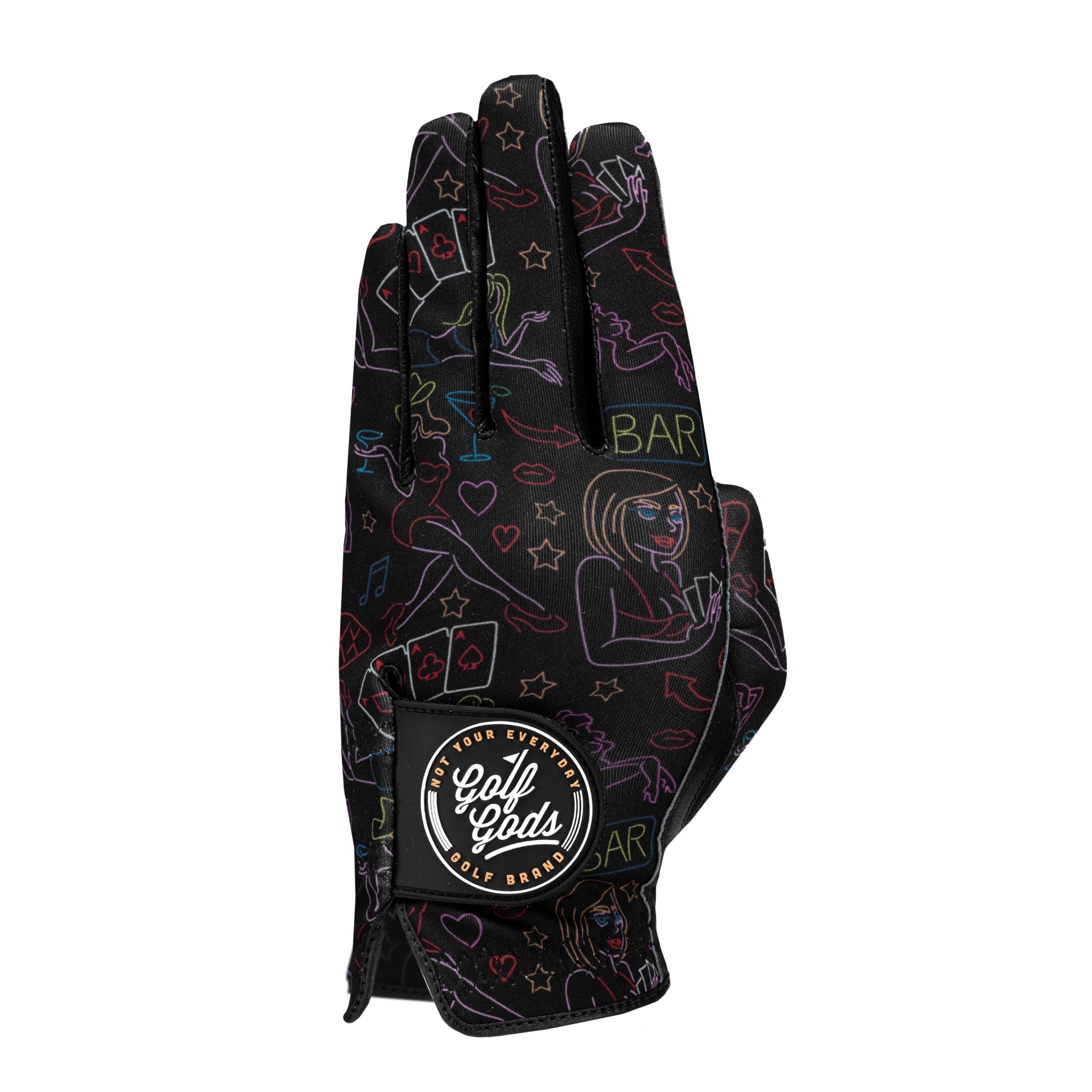 GOLF GODS Men's Vegas Nights Golf Glove Single Hand