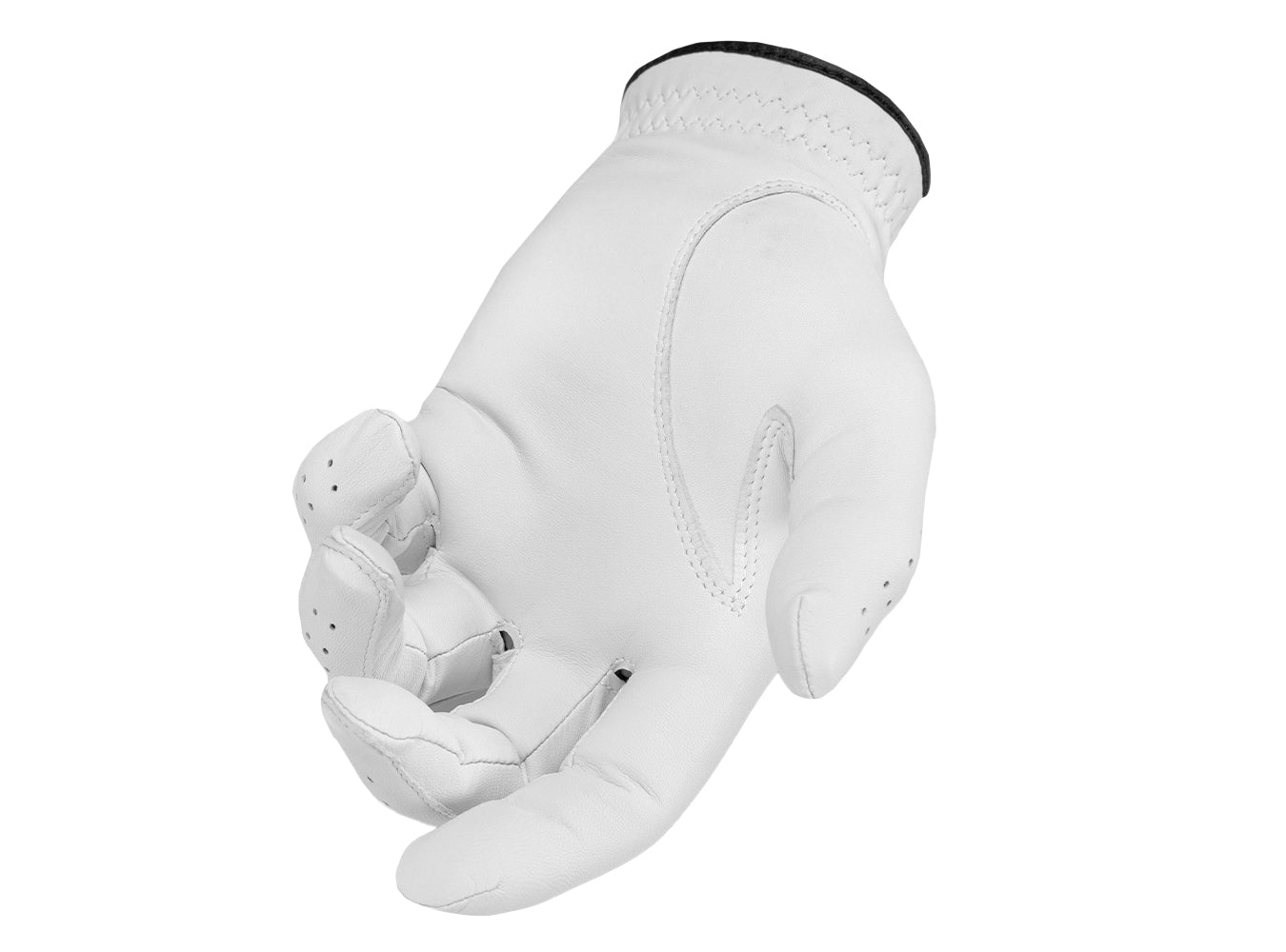 GOLF GODS Men's White Cabretta Leather Golf Glove Single Hand